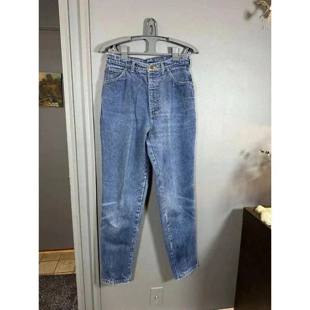 Lands’ End Traditional Fit Square Rigger Straight Leg Jeans 14 Women’s Heavy VTG